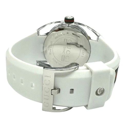 GUCCI SYNC YA137102 Men's White Dial Watch – Swiss Quartz with Original Box & Booklet