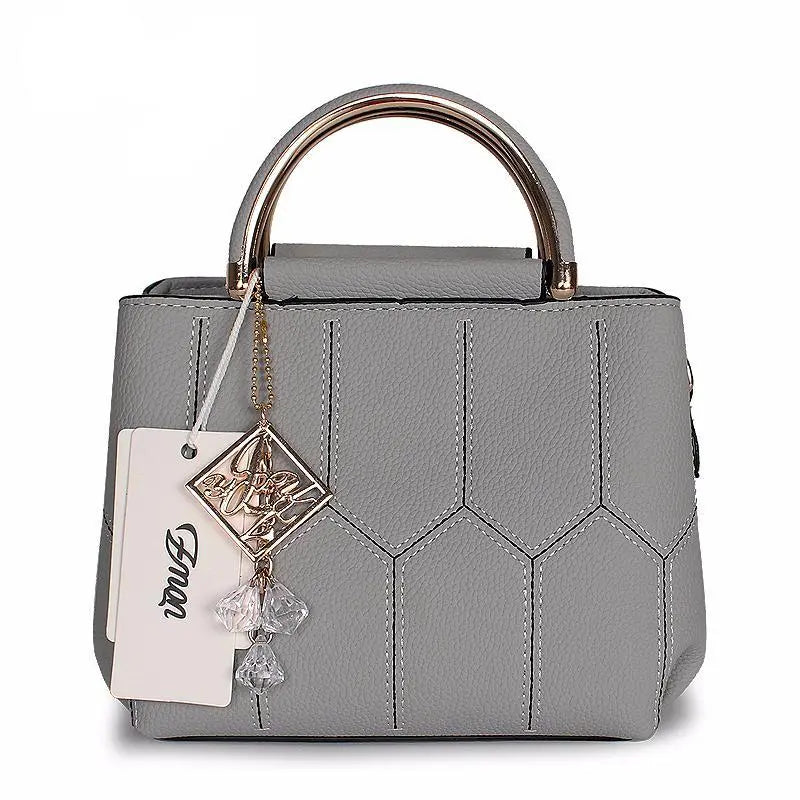 Luxury Leather Hoor Luxury Genuine Leather Designer Young Ladies Handbags High Quilted Trendy PU Leather Women's Tote Bags